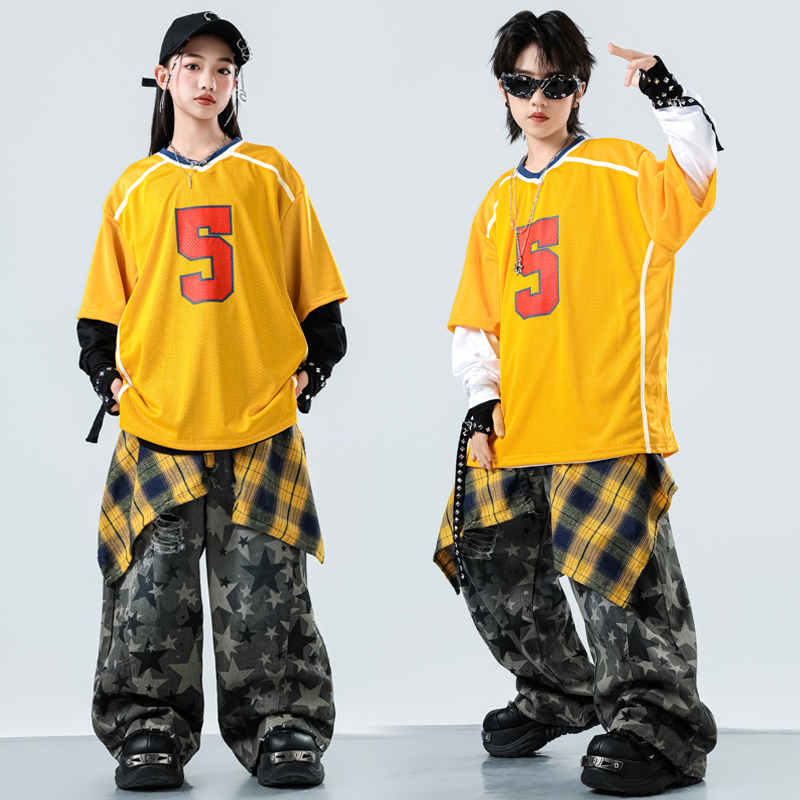嘻哈儿童街舞服装宽松hiphop