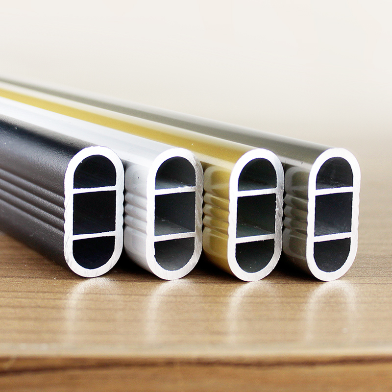 加长衣柜挂衣杆竖装铝合金扁管