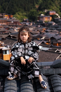 苗族服装男童旅拍炫酷服装男苗族侗族土家族演出走秀童装男套装新