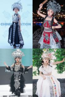 儿童少数民族衣服六一节日女童爆款苗族服装苗疆少女旅拍演出服新