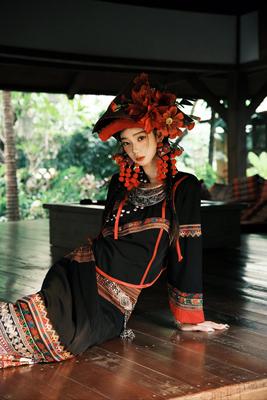 布朗族服装女少数民族傣族服装演云南旅拍刺绣苗族苗疆少女服装新