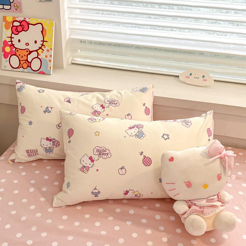 HelloKitty纯棉枕套小号30*50中35*55大40*60单人48*74全棉枕头套