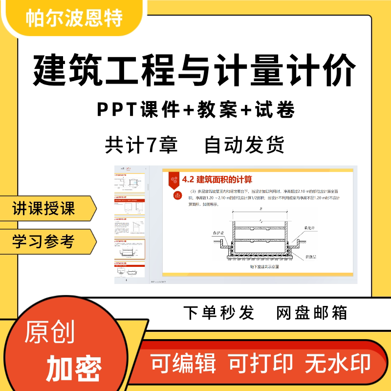 建筑工程与计量计价PPT课件教案试卷题讲备课定额费