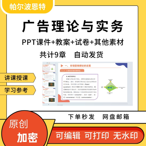 广告理论与实务PPT课件教案讲课备课学心理策划创意