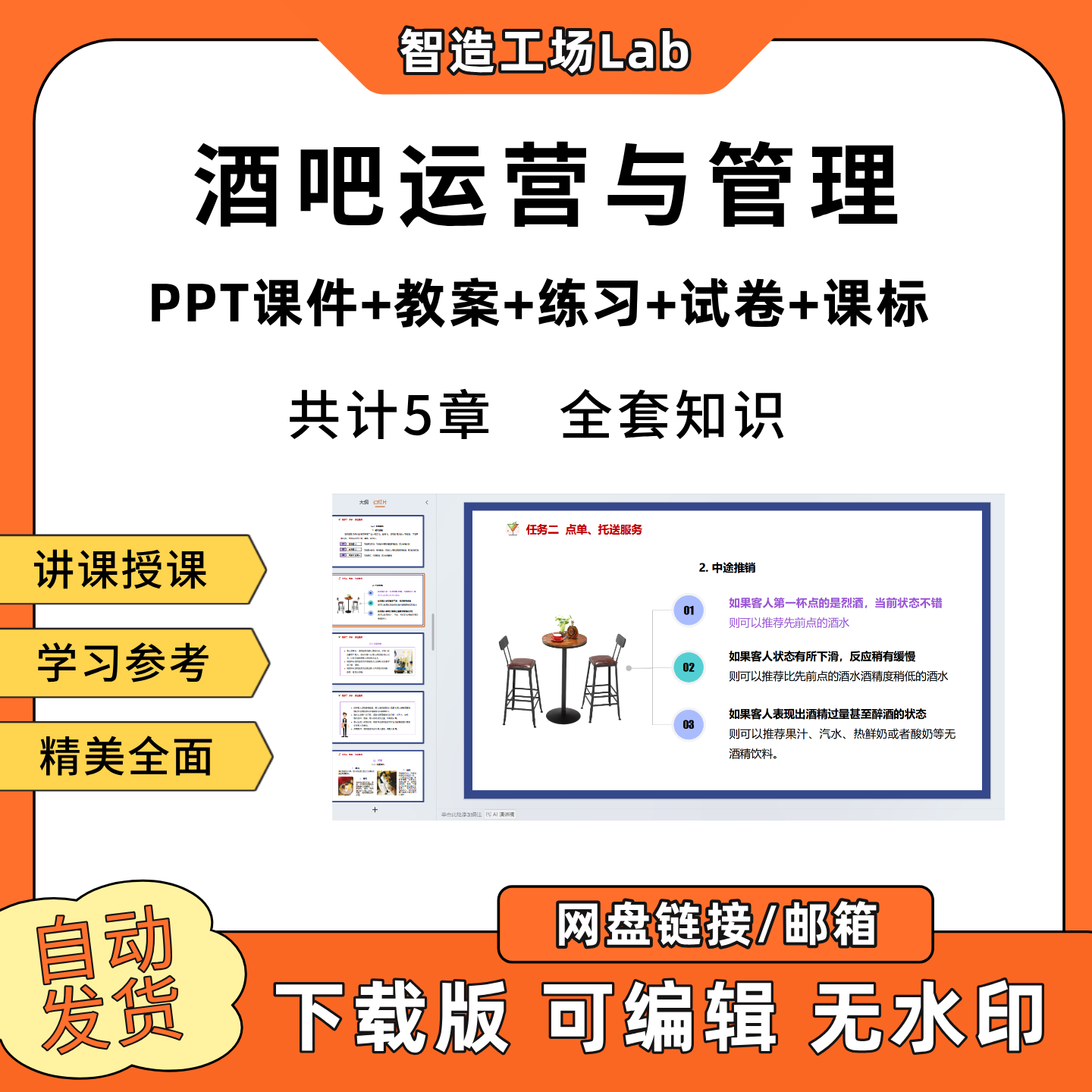 酒吧运营与管理PPT教学课件教案试卷练习题课程标准