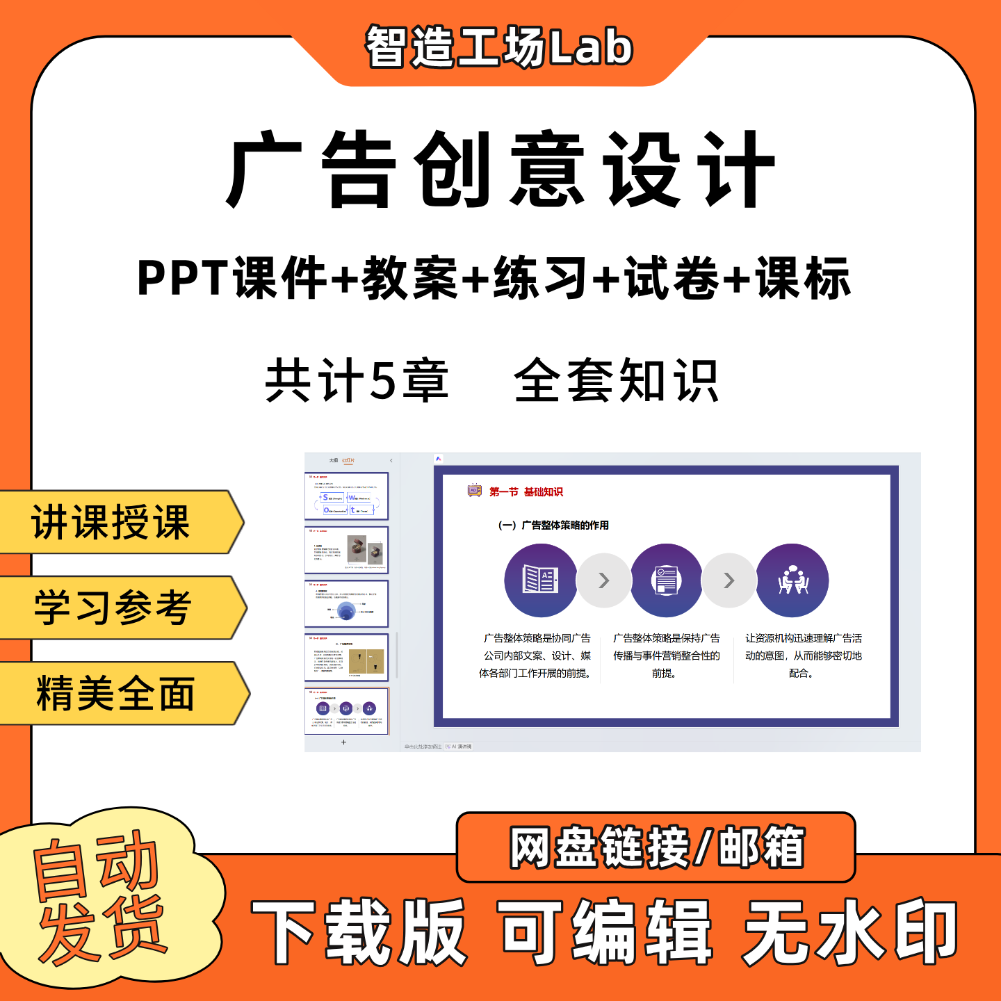广告创意设计PPT教学课件教案试卷练习题课程标准