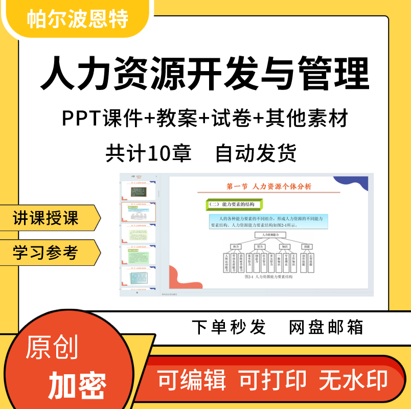 人力资源开发与管理PPT课件教案试卷题讲课备课详案工作分析团队