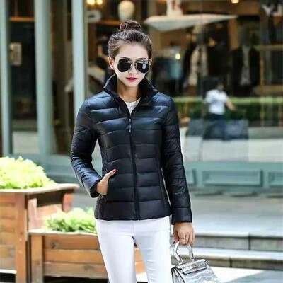2018反季大码立领轻薄棉衣女短款修身显瘦韩版羽绒棉服外套潮