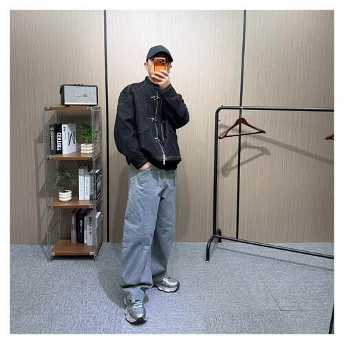 美式复古解构飞机扣立领