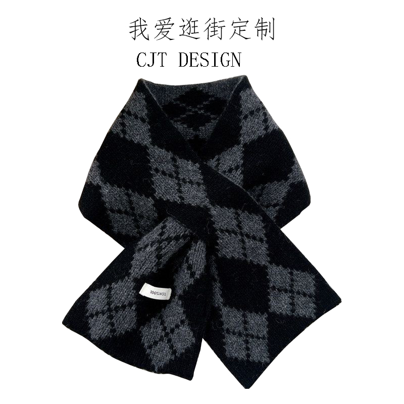 简约小巧插口羊毛护颈保暖短围脖