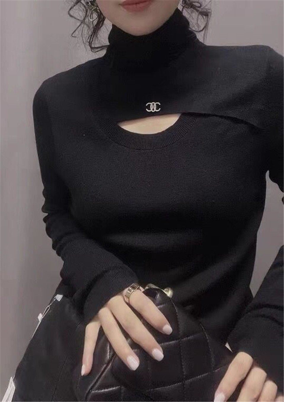 衣唯硕秋冬羊毛针织高领打底衫女