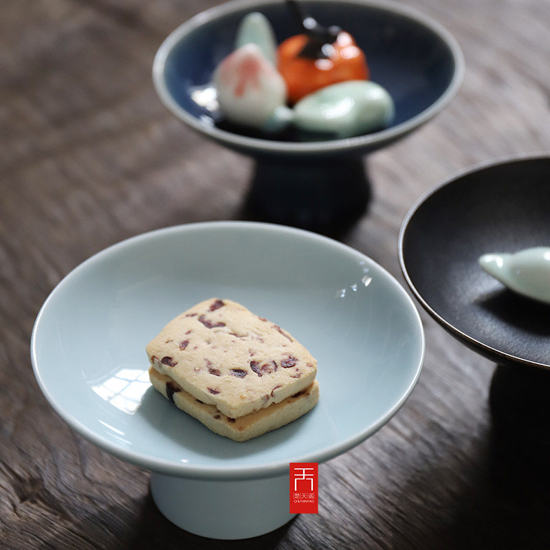 景德镇中式陶瓷复古高脚点心零食水果盘托盘茶点盘零食盘干果盘|ruв категории посуда, посуда, фрукты бассейна/компот/корзина - от Buy2taobao.com для оказания профессиональной услуги покупки агента Taobao