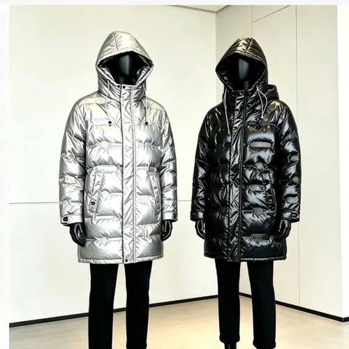又帅又暖和！防风保暖羽绒服男女白鸭绒时尚潮流中长款连帽冬外套 - 封面