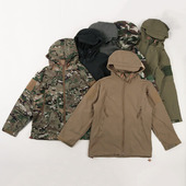 防风防水战术加绒登山保暖外套男装 专业户外鲨鱼皮 软壳冲锋衣