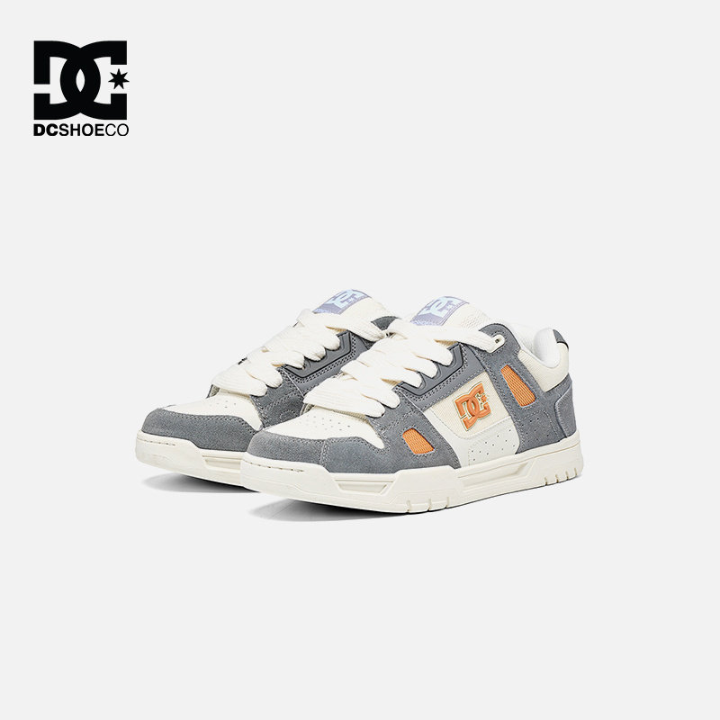 DCSHOES岩砂橙板鞋男款2026新款春季鞋子男鞋男士真皮休闲运动鞋,流行男鞋,休闲板鞋,淘宝优惠券,粉丝福利购,淘宝优惠卷