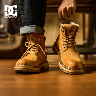 DCSHOES马丁靴男2026新款冬季大黄靴男士厚底登山户外工装鞋男鞋