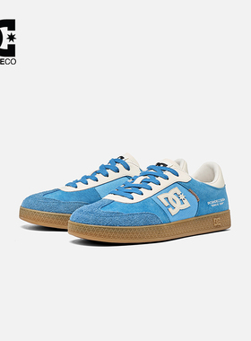 DCSHOES蓝色德训鞋男2026春季新款休闲板鞋情侣款透气运动鞋子男