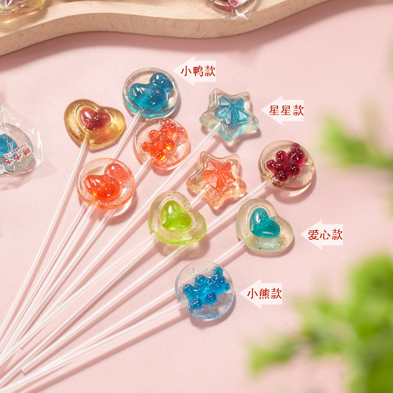 六一儿童节糖果创意爱心型棒棒糖网红高颜值长杆花束奖励学生礼物