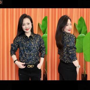 天骏百货高档轻奢男士碎花长袖短袖印花衬衫时尚百搭网红商务