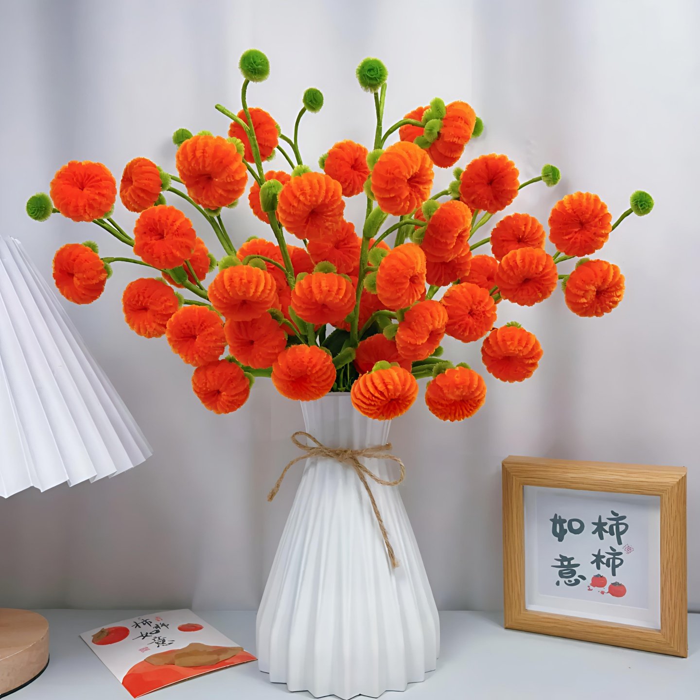 小柿子扭扭棒手工材料加密花束新年大吉柿柿如意乔迁装饰礼物diy,玩具/童车/益智/积木/模型,其他手工制作,淘宝优惠券,粉丝福利购,淘宝优惠卷