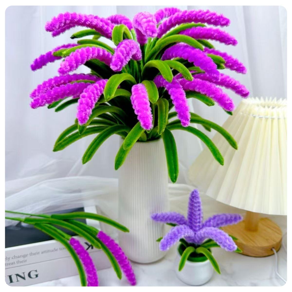 加密扭扭棒稻穗花束手工diy