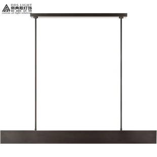 设计师高定简约餐厅吊灯现代金属长条形餐桌灯创意个性灯具