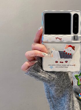 新款适用华为pura X典藏版pocket2手机壳膜一体OPPON3女款三星w25阔zFlip7折叠6带支架FE小米mix全包设计Flip