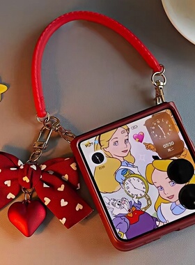 适用荣耀Magicv小米Mix折叠屏Flip2手机壳三星W25带手链GalaxyZFlip6挂绳7保护套摩托罗拉Razr50/60Ultra外壳