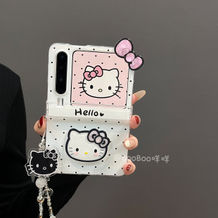 中轴全包适用华为PuraX典藏版 pocket2手机壳膜一体三星w25防摔zFlip7保护套6荣耀MagicV小米mixFlip2外壳可爱