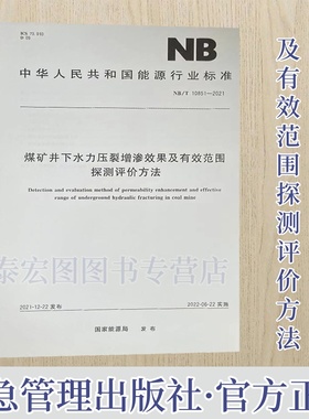 NB/T10851-2021煤矿井下水力压裂增渗效果及有效范围探测评价方法