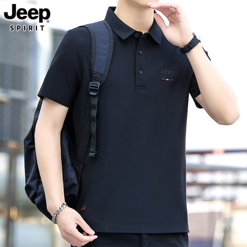 JEEP SPIRIT吉普夏季男士新款潮流T恤运动短袖商务休闲POLO衫