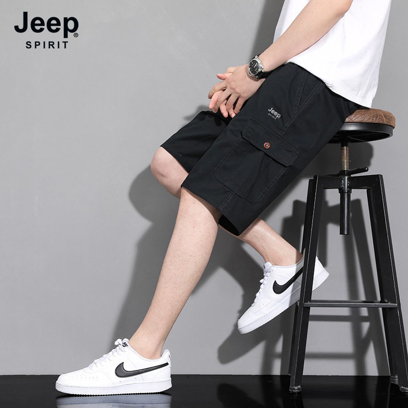 JEEP SPIRIT2025新款男士多袋工装短裤五分裤薄款潮流时尚短裤,男装,短裤,淘宝优惠券,粉丝福利购,淘宝优惠卷