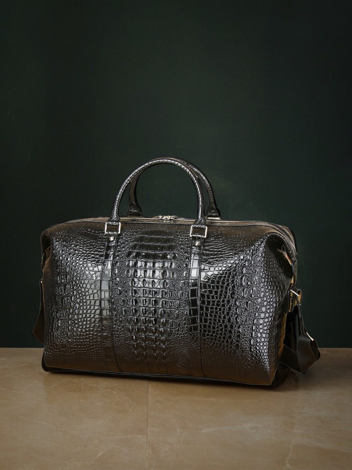 Large Genuine Crocodile Travel Backpack for Men Luxury - Product image 3