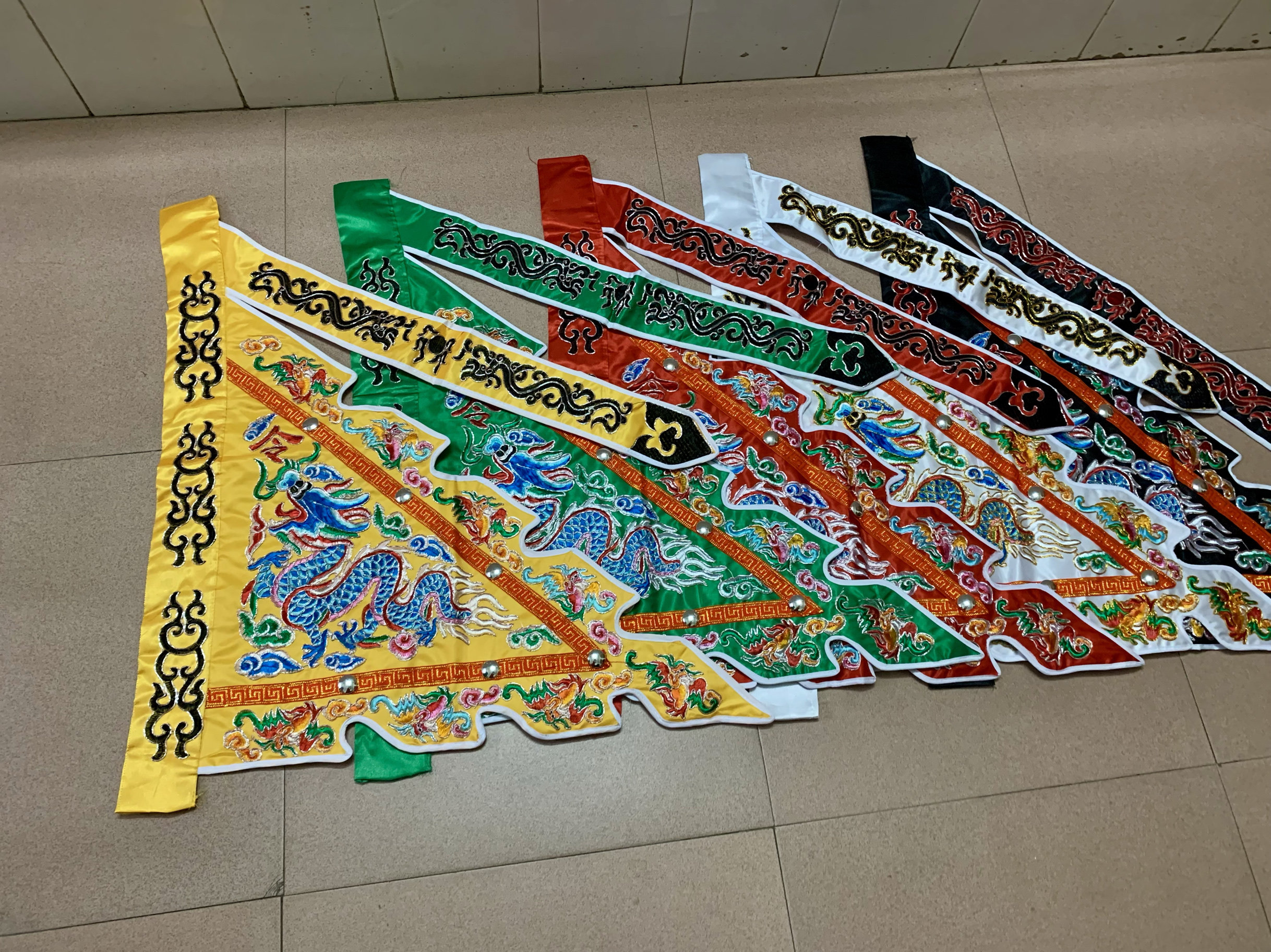 精品台版60公分五色令旗 游神用品 神将旗五营旗 令旗三角旗绣品