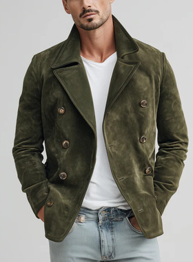 2025欧美秋冬新款外贸亚马逊热卖男装休闲时尚复古夹克外套男士