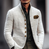 跨境欧美秋冬新款 外贸男装 男士 休闲复古时尚 外套 夹克西服 现货