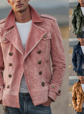 2025跨境欧美秋冬季新款热卖男装休闲时尚外套 亚马逊外贸夹克男