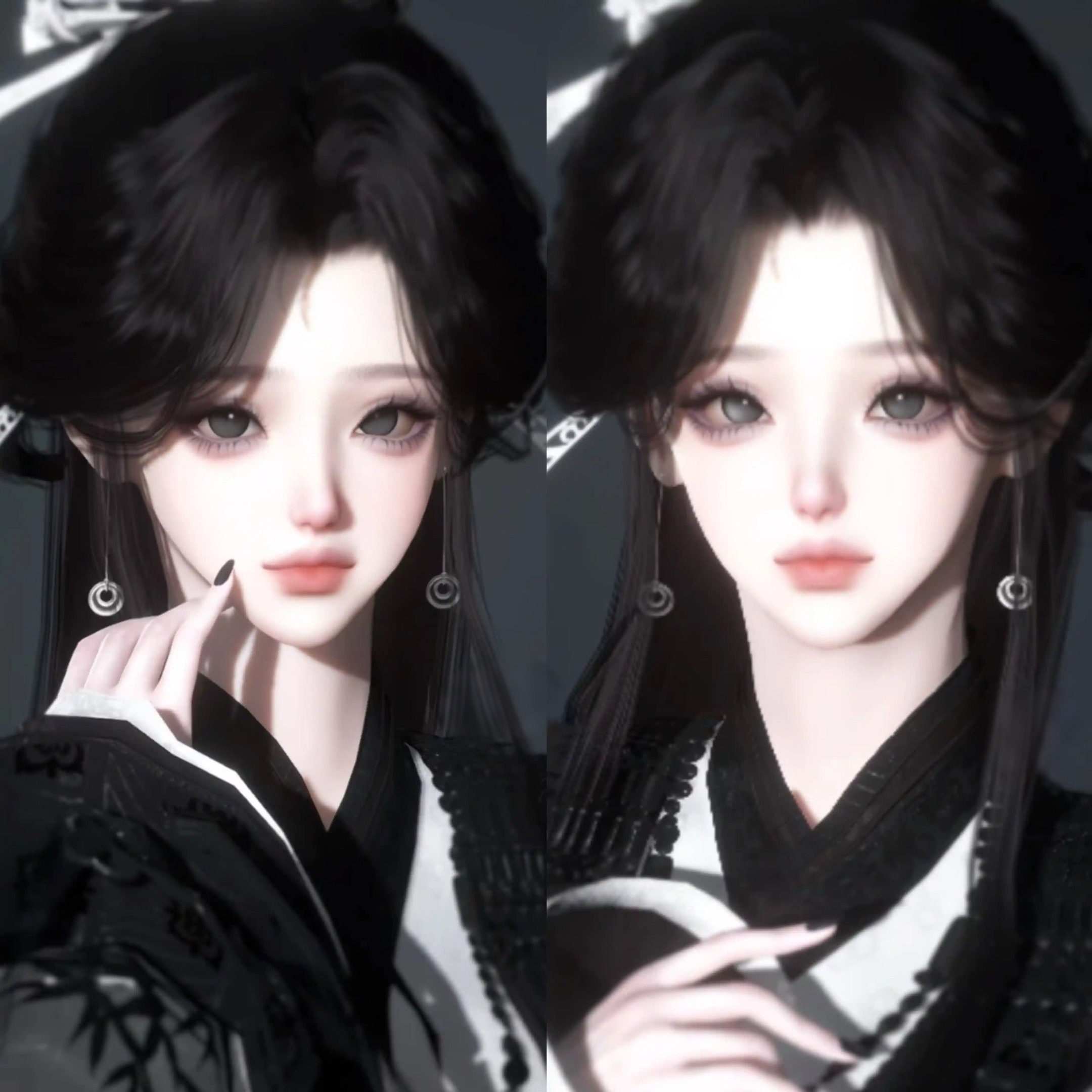 口吃猫 将离 逆水寒手游捏脸女通用 原版