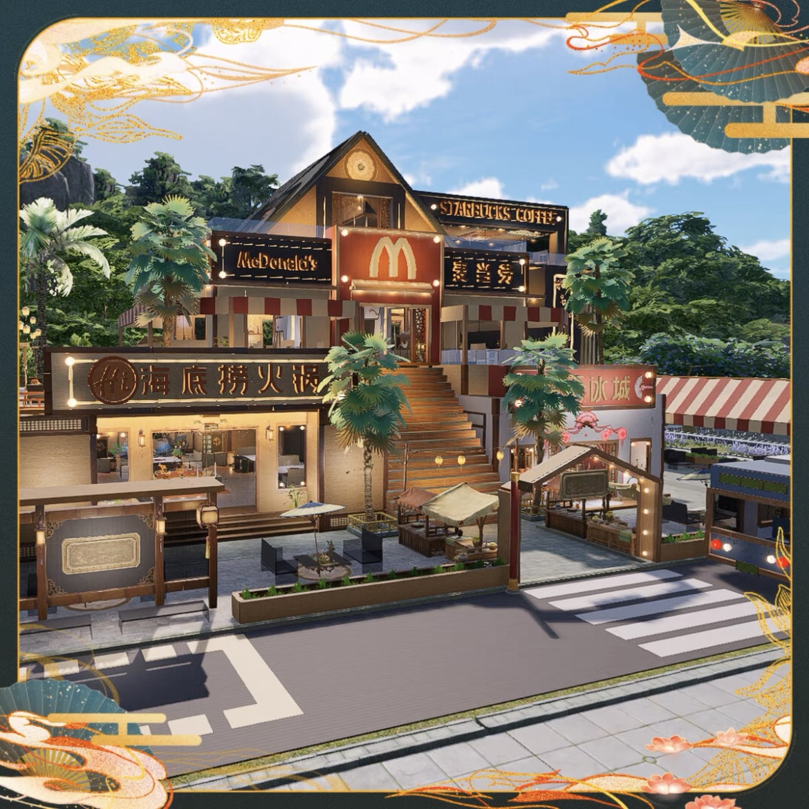 剑三家园蓝图剑三网3大唐美食街2k4k2240平4032平麦当劳蜜雪冰城