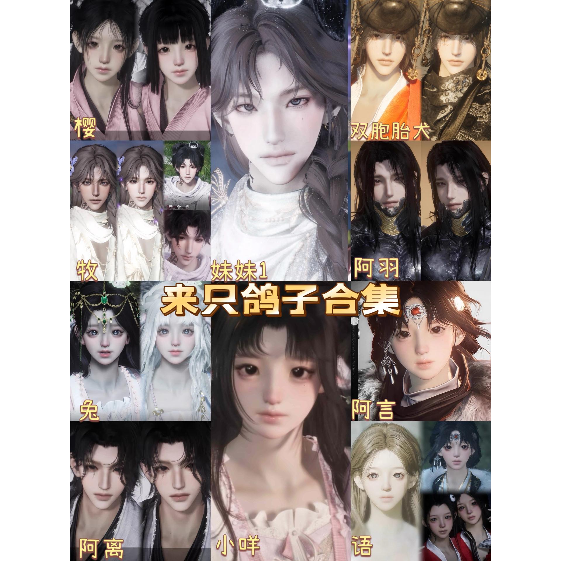 来只鸽子合集 燕云十六声捏脸 男女捏脸 PC端游手游通用