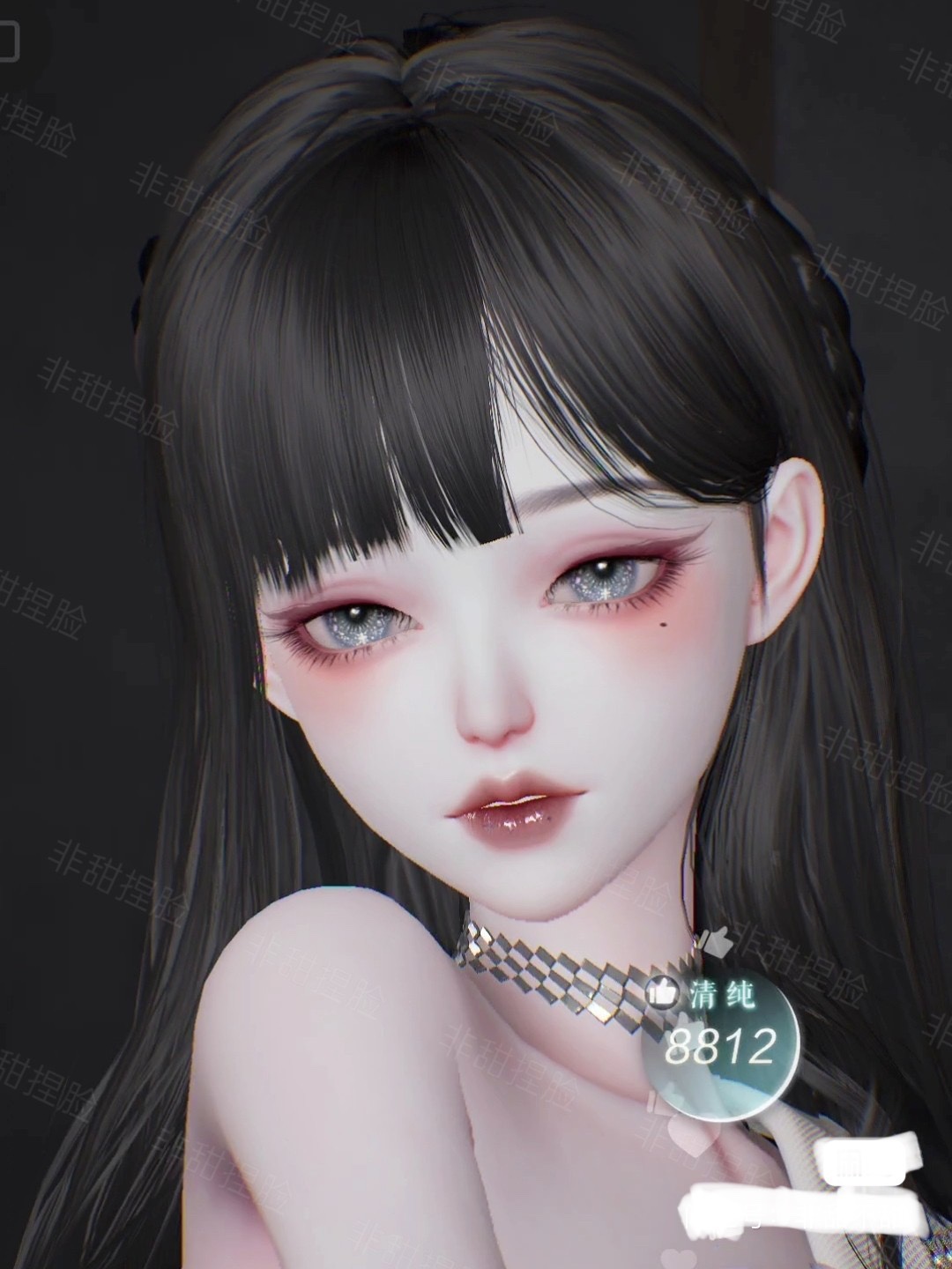 冰茶｜国服可用丨以闪亮之名捏脸数据 成女 港台新马服