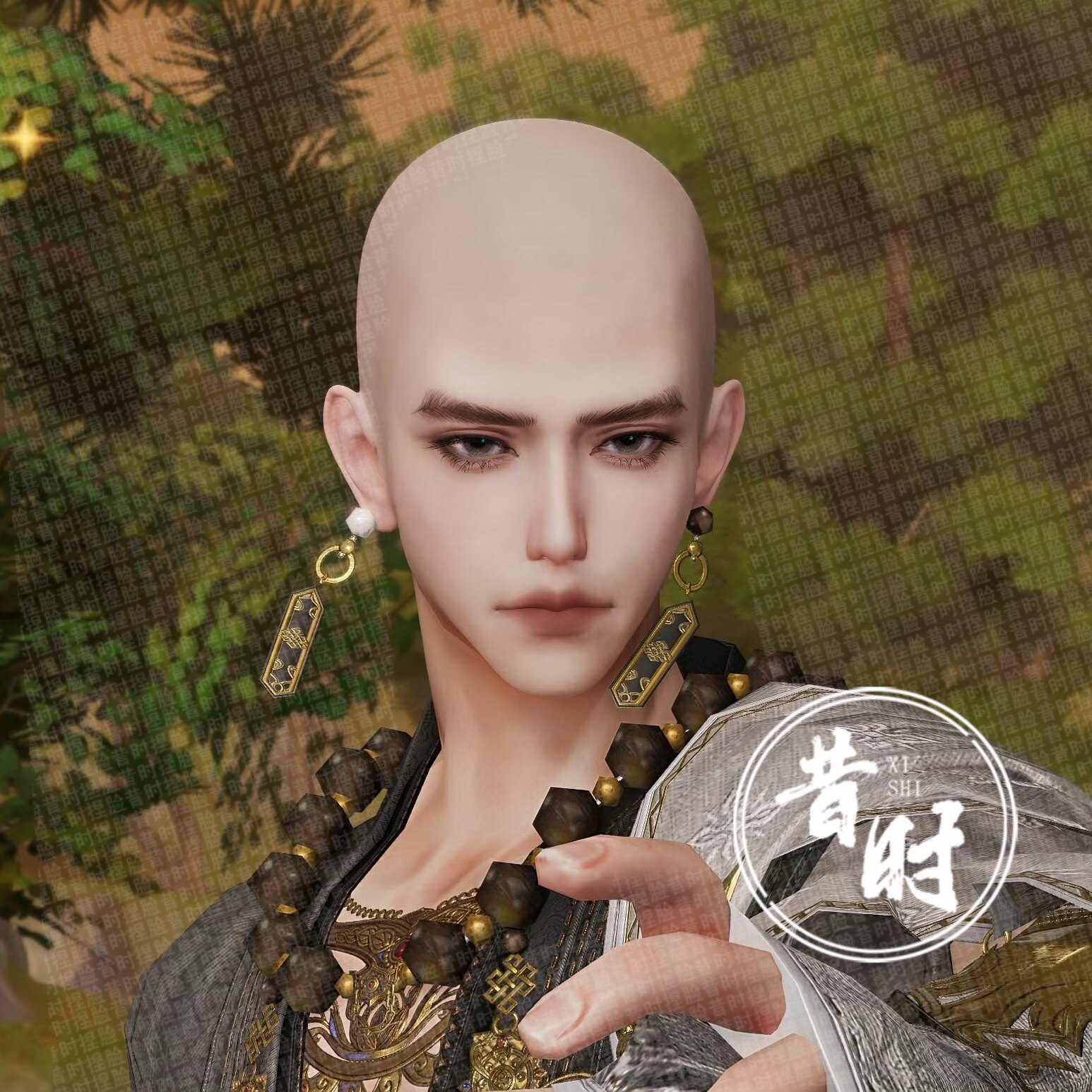 剑三捏脸写实成男无界手游端游剑三网3脸型大师少林和尚清冷禁欲