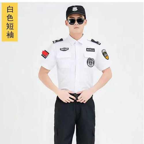 短袖套装黑色保安制服爆款夏季