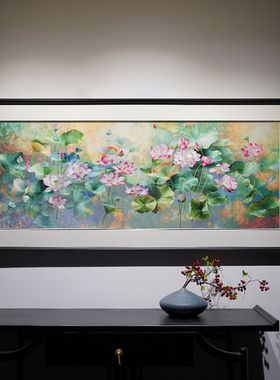 新中式大幅刺绣装饰画书房卧室客厅高端手工苏绣满堂喝彩成品挂画