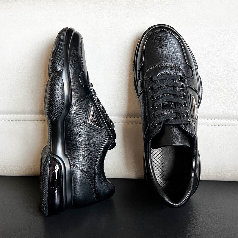 4CM气垫厚底休闲鞋四季百搭真皮