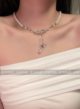 【初恋笔记】蝴蝶珍珠项链轻奢小众颈链甜妹爆款锁骨链高级感设计