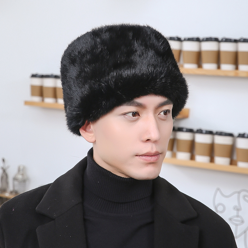 兔毛老人帽子男秋冬季加厚保暖东北中老年人皮帽子雷锋帽老头棉帽