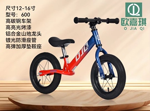 欧嘉琪儿童平衡车两轮滑行车2 溜溜车 6岁无脚蹬两轮自行车男女宝