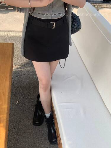 ACS法式韩版高腰辣妹百搭显瘦包臀裙女春夏2026新款a字短裙半身裙