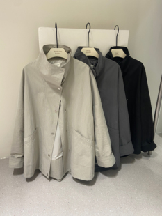 2025新款 风衣外套女秋季 百搭夹克 dan韩系简约宽松立领长袖 mocha